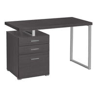 Monarch Specialties 7426 48" Computer Desk - Grey Left Or Right Facing-A modern 48"L computer desk in a fashionable style, with a reversible configuration for left or right setup, perfect to create a functional workspace in your home office.
