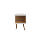 Manhattan Comfort Utopia 70.47" TV Stand, White and Maple Cream (19752)-Recommended for a 65" TV.