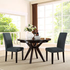 Modway Parcel Dining Upholstered Fabric Side Chair - Grey-Nailhead Trim Accents