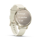 Garmin Lily 2 Active Lunar Fitness Tracker Smartwatch - Gold with Bone Silicone Band-7