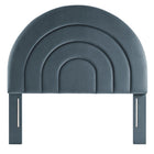 Modway Solana Arched Performance Velvet Twin Headboard - Cadet Blue-Assembly Required