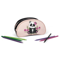 Louis Garneau Half Moon Pencil Case with 2 Compartments - Panda-Pencil case