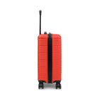 Swiss Mobility YVR 21.5" Hardside Carry-on Luggage - Orange-Lined interior with dividing panel, practical pockets, and tightening straps to keep content organized and in place