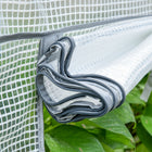 Outsunny 28" x 20" x 63" Portable Greenhouse with 4 Tier Shelves - White- With four levels inside to place plants
 