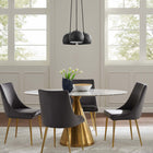 Modway Chalice 3-Light Metal Pendant - Black-Fabric-Covered Cable