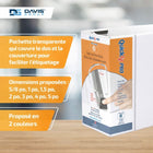 QuickFit Anneaux en D Pin-Lock, 6 po, à déclencheur unique, verrouillables, prévenant l'écartement - Blanc-Deux poches intérieures transparentes