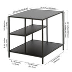 Hudson&Canal Winthrop 20"W Square Side Table with Metal Shelves - Blackened Bronze-9