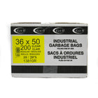 Eco II Garbage Bags - 36" x 50" - Regular - Clear - 20 Bags/Roll - 10 Roll Pack-36" x 50"