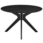 Modway Crossroads 47" Round Wood Dining Table - Black-Wooden Kitchen Table