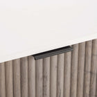 Manhattan Comfort DUMBO 20.07" Modern 2-Drawer Nightstand - White/Rustic Grey-Leg Height: 5.9 in