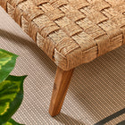 Modway - Thames Patio extérieur en osier Terrasse extérieure Rotin Table basse - Naturel-Pieds en bois d’acacia effilés