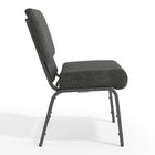 Flash Furniture HERCULES Series 21"W Church Chair with Silver Vein Frame - Dark Grey Fabric-Waterfall Seat reduces pressure on your legs