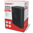 Staples - Déchiqueteur commercial à coupe en fragments - 24 feuilles-Le chargement par le haut acceptant jusqu’à 24 feuilles permet le déchiquetage jusqu'à 6,5 pieds par minute 