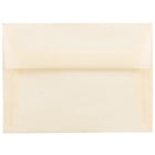 JAM Paper A6 Translucent Vellum Invitation Envelopes - 4.75" x 6.5" - Spring Ochre Ivory - 25 Pack (PACV650)-Color: Spring Ochre