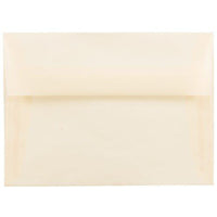 JAM Paper A6 Translucent Vellum Invitation Envelopes - 4.75" x 6.5" - Spring Ochre Ivory - 25 Pack (PACV650)-Color: Spring Ochre