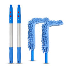 Gritt Commercial 22" Flexible Wand Duster - Microfiber and Chenille Sleeve - 20" Pole - 2 Pack-Sleeves are machine washable