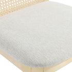 Modway Monarch Wood and Rattan Dining Side Chair - Antique White/Natural/Heathered Weave Ivory-9