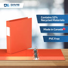 Davis Group Premium Economy Binder - D Ring - 1.5" - Orange - 6 Pack-Ideal for Conferences, Reference, Colleges & Universities