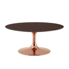 Modway Lippa 36" Round Wood Coffee Table - Rose Cherry Walnut-Modern Coffee Table
