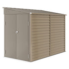 Outsunny - Abri de rangement extérieur en acier 4,6 pi x 9 pi - brun-Sert d’abri pour outils de jardin, d’abri à vélos, d’abri pour générateur ou d’emplacement pour la tondeuse à gazon  
