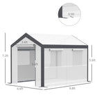Outsunny 6.6' x 10' x 7' Heavy Duty Walk-In Greenhouse- Great plant protection with a strong and durable PE cover
 