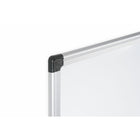 Staples Porcelain Magnetic Dry-Erase Whiteboard - 48" H x 72" W - Aluminum Frame-Includes a removable snap-on marker tray