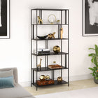 Hudson&Canal Cortland 34" Wide Rectangular Bookcase - Blackened Bronze-Clean with a soft, dry cloth and no harsh chemicals or abrasive cleaning materials