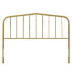 Modway Lennon Metal Twin Headboard - Gold-Height Adjustable