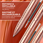 Sharpie - S-Gel stylo gel Rétractable avec 1 recharge d'encre en prime, corps métallique cuivré, pointe moyenne (0,7 mm), encre noire-Prise en main profilée pour une expérience d’écriture confortable