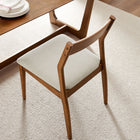 Modway Solara Fabric Wood Dining Side Chairs - Walnut/Heathered Weave Beige - 2 Pack-Tapered Legs