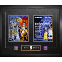 Frameworth Kobe Bryant Los Angeles Lakers Back to Back 2000-2001 NBA Champions Collage - Framed Print - 30" W x 30" H-Officially licensed by the NBA featuring Kobe Bryant and the Los Angeles Lakers back-to-back NBA Championships from 2000 and 2001 - the first two titles in Kobe's legendary five-championship legacy