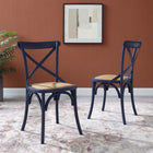 Modway Gear Dining Side Chair - Midnight Blue - 2 Pack-No Assembly Required