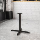 Flash Furniture 23.5'' x 29.5'' Restaurant Table X-Base with 3'' Dia. Table Height Column-X-Base Configuration