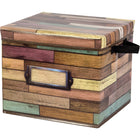 Teacher Created Resources Storage Box - Reclaimed Wood Design - 2 Pack-Approximately 10-1/2" x 12" x 13"