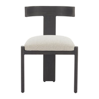 Zuo Tiana Dining Chair - Black/Beige-Outdoor fabric (100% Olefin)
