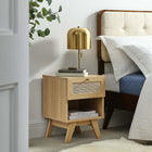 Modway Soma 1-Drawer Nightstand - Oak-MDF and Particleboard