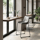 Zuo Smart Counter Stool - Charcoal - Set of 2-Dimensions: 21.3" L x 18.9" W x 34.6" H
