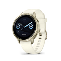 Garmin - Venu 4 – 41 mm, Or Lunaire avec bande en silicone osseux-Surveillance de la santé 24/7: Apportez des améliorations vers un mode de vie plus sain grâce à des fonctionnalités de surveillance de la santé étendues, telles que le suivi de l'énergie Body Battery , le stress, le Pulse Ox et le suivi de la santé des femmes — y compris les estimations d'ovulation passées — et plus encore