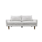 Brassex 3-Seater Jodie Sofa - Light Grey-Slim arm profile