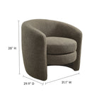 Modway Affinity Upholstered Boucle Fabric Curved Back Armchair - Pebble-Barrel Back Design