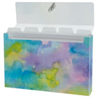 Staples Poly Index Card Box with Dividers - 4" x 6" - Watercolour-Watercolour, poly material