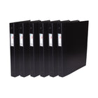 Filemode – Reliure en poly très épais, noir, anneaux de 1 po, 6/paquet-Couleur : Noir