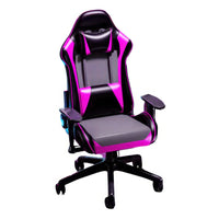 TygerClaw High Back Gaming Chair for Maximum Comfort - Pink-Includes a plush headrest pillow and a separate lumbar cushion to support your back and neck, reducing fatigue