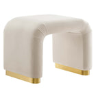 Modway - Koda Performance Velvet Tabouret en cascade - Brass Almond-Revêtement en velours de performance