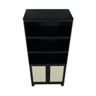 Manhattan Comfort Sheridan 31.49" Mid-Century Modern Bookcase Cabinet - Black-Home Assembly Required. All Hardware Included