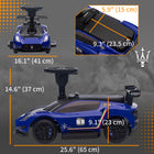 Qaba 6V Maserati GT2 Licensed Electric Car - Blue-Includes an under-seat storage compartment for toys and supplies 