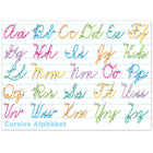 Ashley Productions Smart Poly PosterMat Pals Space Savers - 13" x 9-1/2" - Traditional Cursive - 10 Pack-Use with dry erase or water based markers and washable crayons. Write-on/wipe-off surface.