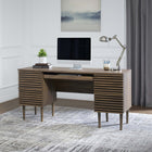 Modway Render 61" Office Desk - Walnut-Smooth Wood Grain Laminate