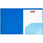 JAM Paper Heavy Duty Plastic Multi-Pocket Folders - 10 Pocket Organizer - Blue - 3 Pack-Size: 9 1/2 x 11 5/8 inches | Easily fits 8.5" x 11" documents