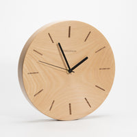 Decent Living Wooden Wall Clock - Solid Beech - Line Face - D220-Beautiful wooden clock with solid natural wooden material
